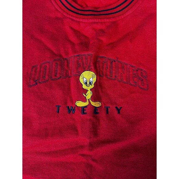Looney Tunes Other - Vintage Looney Tunes Red Long Sleeve Tweety Sweatshirt Large
